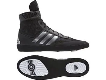 Adidas Combat Speed 5 Wrestling Boots - Black/Silver