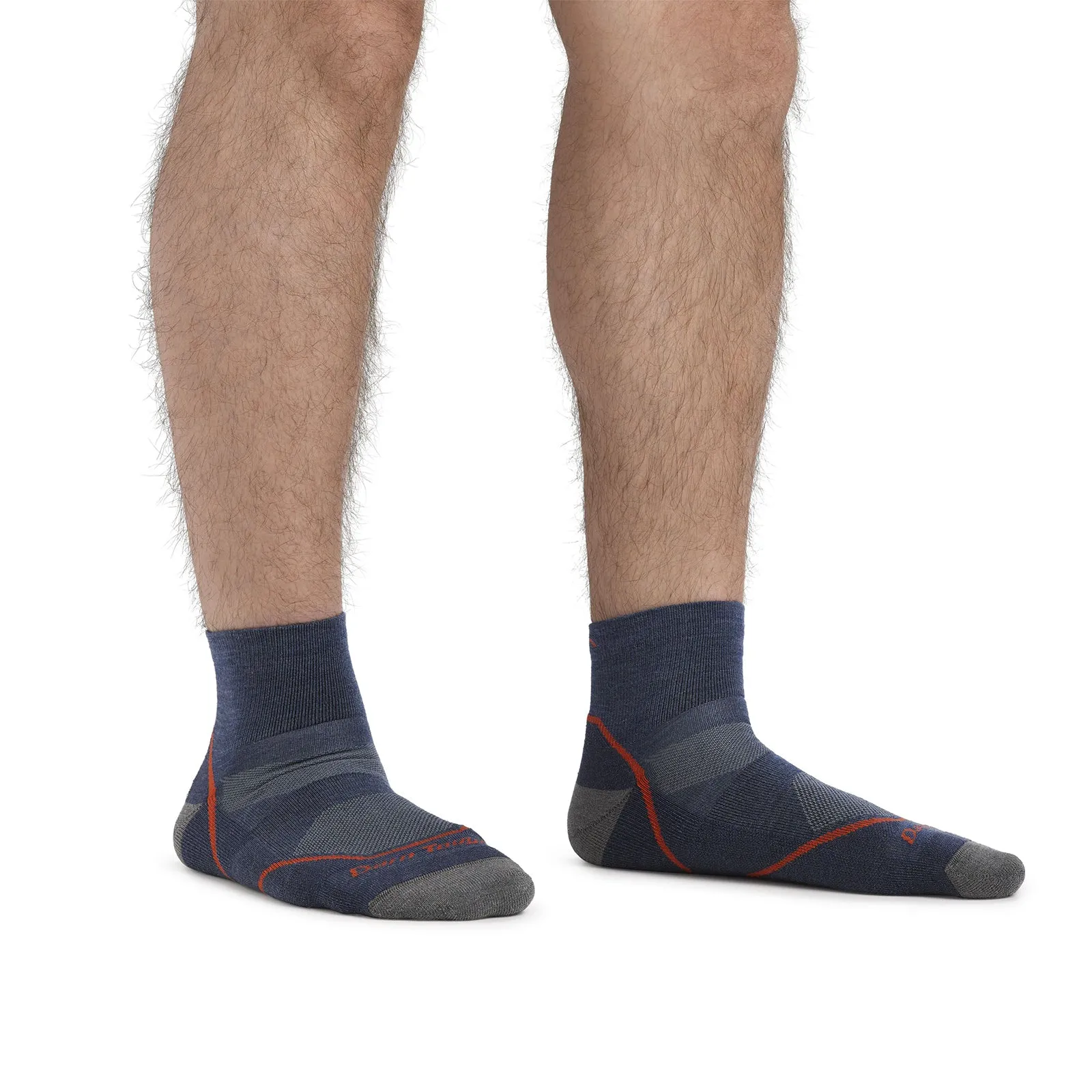 Darn Tough Light Hiker Lightweight Quarter Sock with Cushion (Men) - Denim