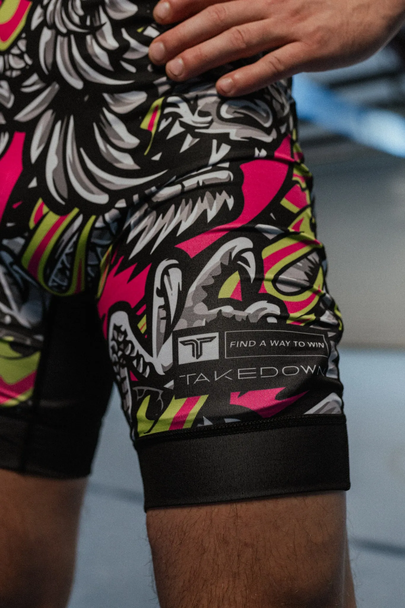 Iron Dragon Wrestling Singlet - Grey & Fuchsia