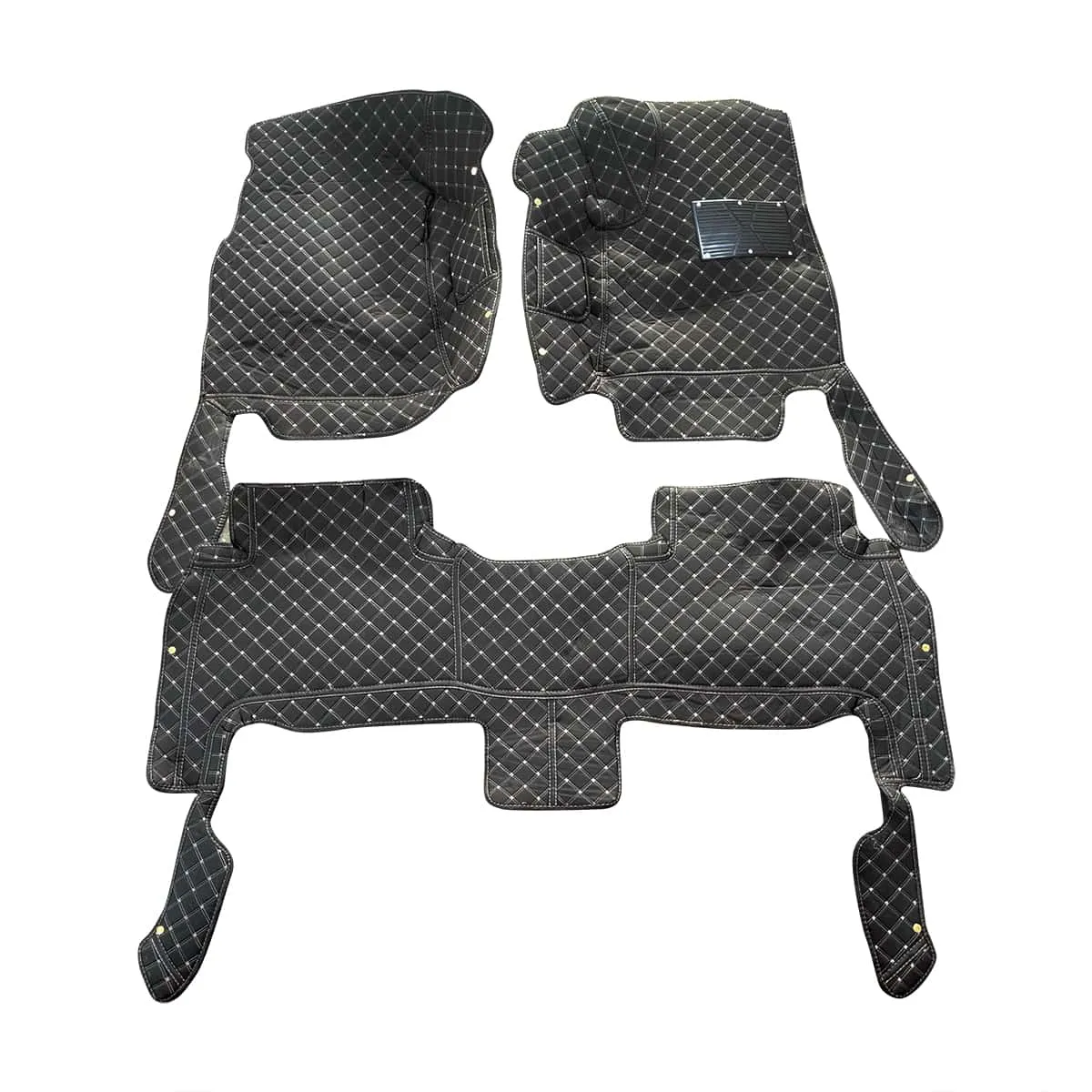 Lexus LX570 7D Floor Mats Black Multi Color Thread 3 Pcs - Model 2015-2018 - Best Quality Car Floor Mats in Pakistan