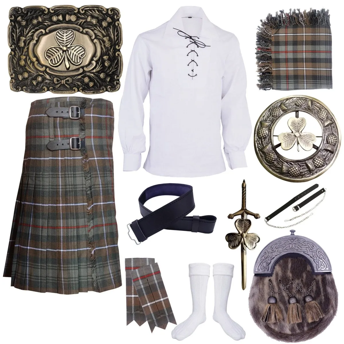 Mackenzie Weathered Tartan Kilt Outfit - Time-Honored Scottish Tradition