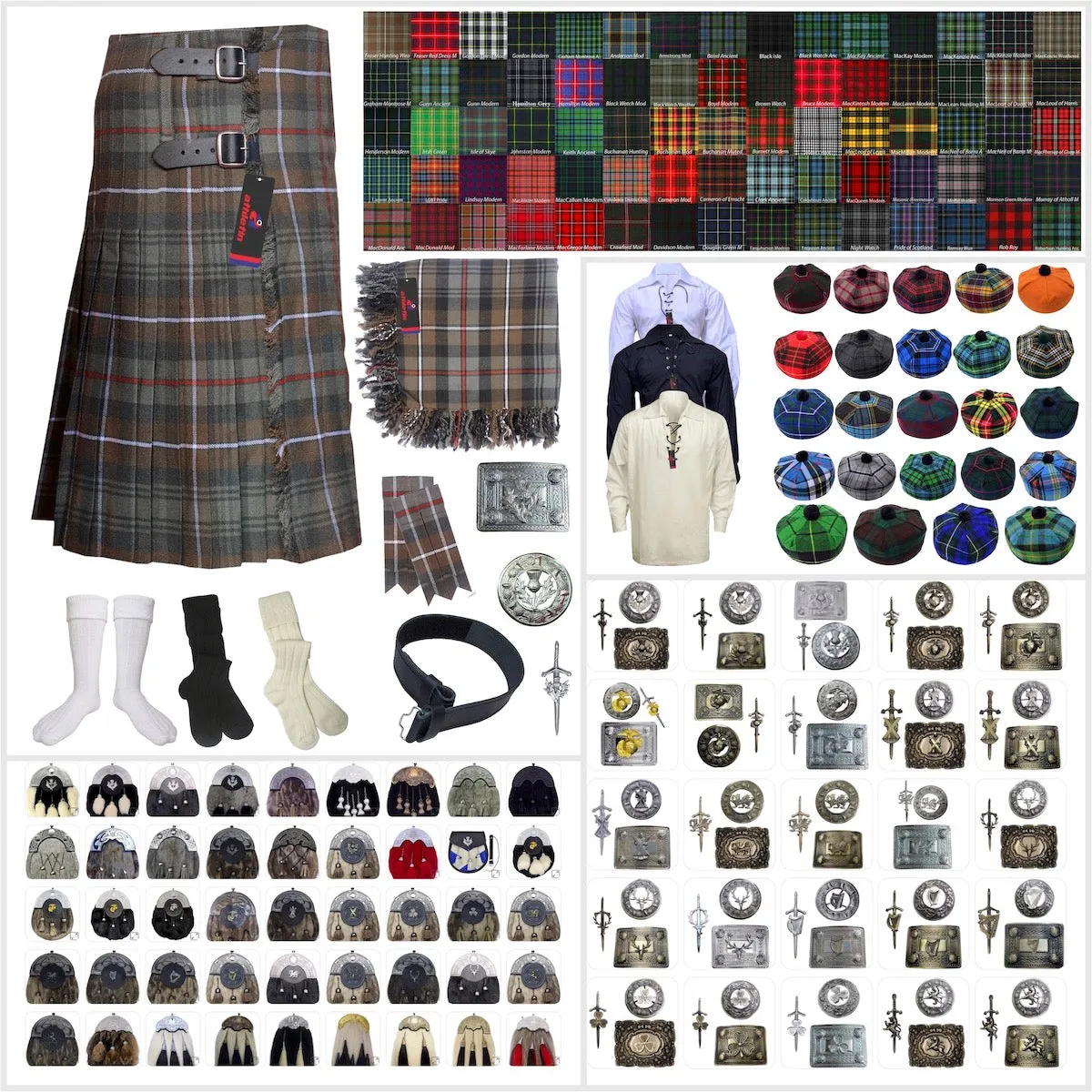 Mackenzie Weathered Tartan Kilt Outfit - Time-Honored Scottish Tradition