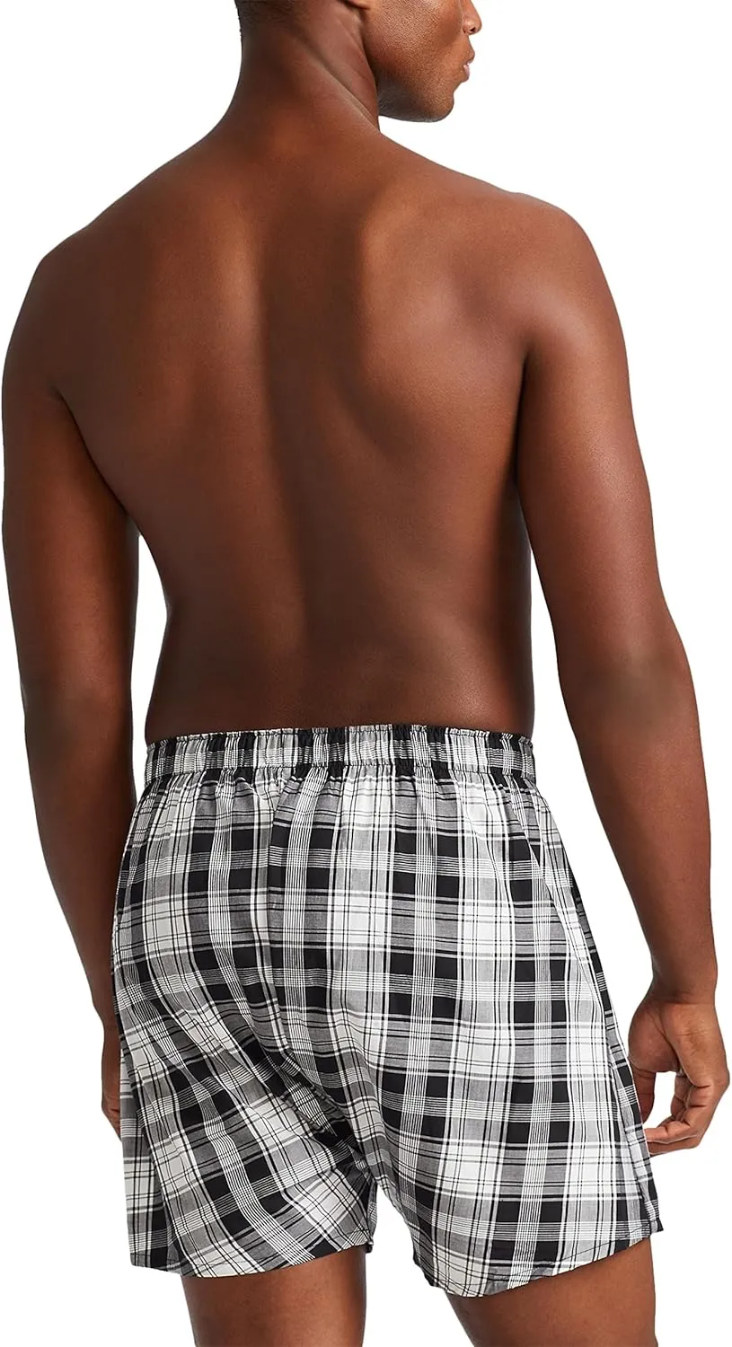 POLO RALPH LAUREN Men's Classic Fit Cotton Woven Boxers 3-Pack